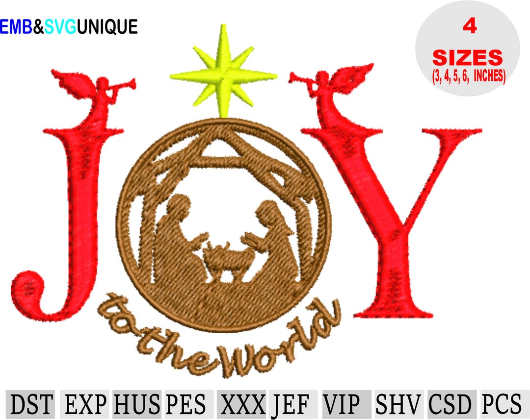 Nativity Embroidery Design, Nativity Fill Stitch, Instant Downloads