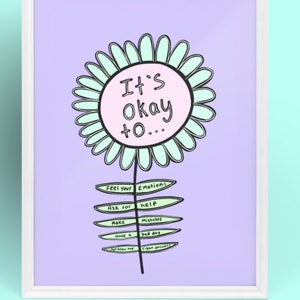 Mental health Digital Download Mental Health Poster Mental Health Digital Print Counseling Wall Art Therapist Office decor School Counselor