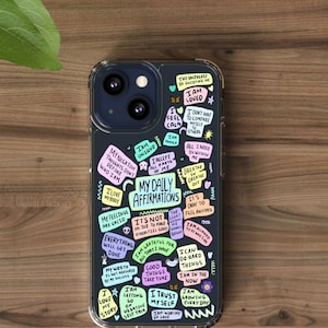Aesthetic Quote Phone Case, Inspirational Phone Case, Mental Health Phone Case, Aesthetic Clear Phone Case Daily Affirmations Self Love Gift