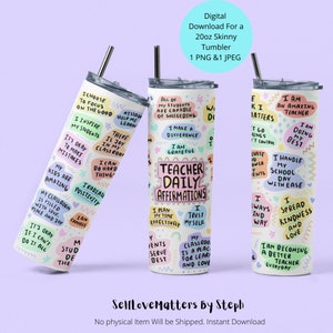 Teacher Tumbler PNG, Teacher Tumbler Design Sublimation, Teacher Tumbler Wrap, Teacher PNG 20oz, Skinny Tumbler PNG Teacher Png Tumbler File