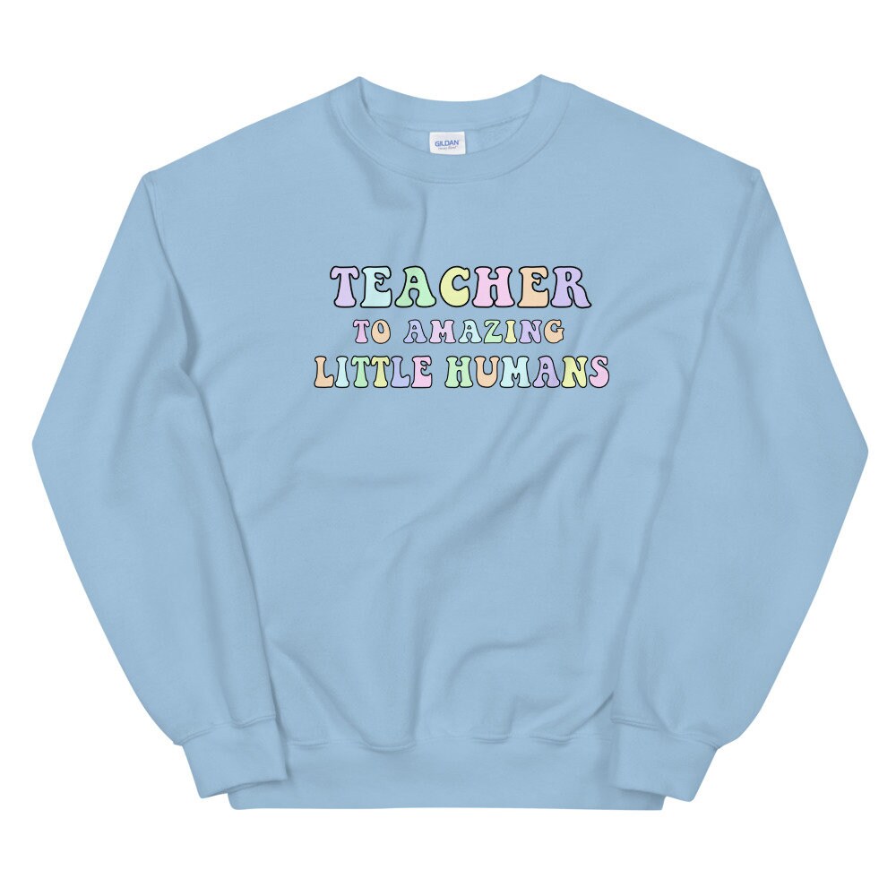 Retro Teacher Sweatshirt Colorful Teacher Sweater Spring and Etsy UK