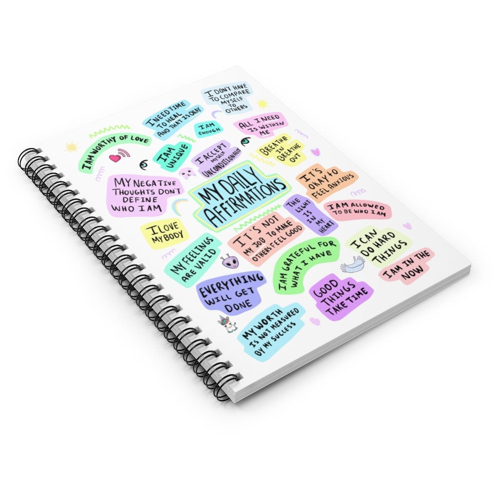 Mental Health Notebook Self Love Notebook Wellness Journal Etsy