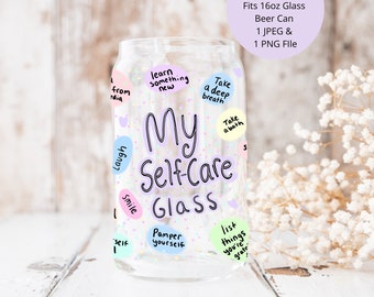 16oz Beer Can Glass Sublimation Design, Beer Can Glass PNG Beer Can Glass Wrap Cute Sublimations Design Downloads, Self care PNG FILES