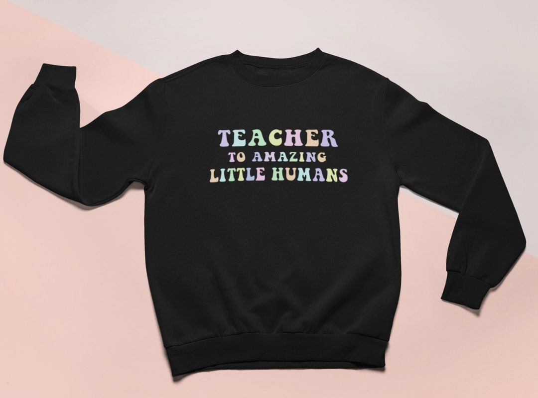 Retro Teacher Sweatshirt Colorful Teacher Sweater Spring and Etsy UK