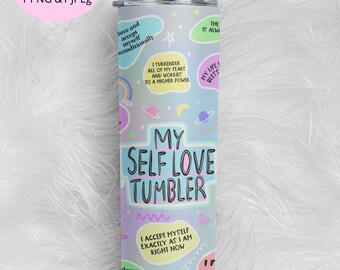 20oz Skinny Tumbler Sublimation Designs, Inspirational Tumbler PNG, You are Enough PNG, Tumbler Png For Women, 20 oz skinny tumbler png