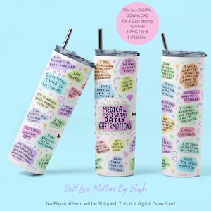 Medical Assistant Tumbler Wrap Medical Assistant Tumbler Design Medical Assistant PNG Medical Assistant Gift 20oz Skinny Tumbler Sublimation