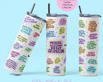 Medicinsk assistent Tumbler Wrap Medicinsk assistent Tumbler Design Medicinsk assistent PNG Medicinsk assistent Gåva 20oz Smal Tumbler Sublimering