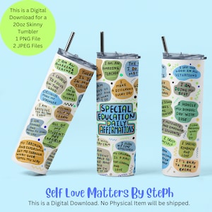 Sonderpädagogik Lehrer Becher wickeln, Lehrer Becher Design Sublimation, Lehrer Becher wickeln, Lehrer PNG 20 Unzen, dünne Becher PNG Datei