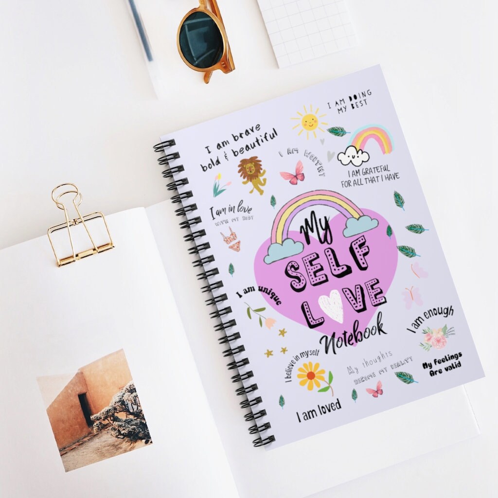 Self Love Notebook Self Care Journal Lined Notebook Etsy