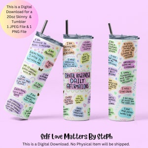 Dental Hygienist Tumbler Wrap, 20oz Skinny Tumbler Sublimation Design, Dental Hygienist Gift, Tumbler Wrap PNG, Digital Download PNG File