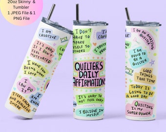 Quilting Tumbler Wrap, Quilting Tumbler PNG, Tumbler Sublimation Design, 20oz Skinny Tumbler Sublimation, Quilting Gifts For Quilters, PNG