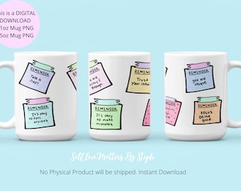 11oz coffee mug png, Mug Sublimation Designs Download, Digital Sublimation Downloads, mug png files for sublimation, Affirmation PNG File
