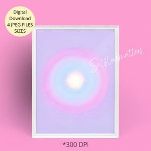 Aura Digital Art Aura Poster Printable Wall Art Aesthetic Decor Psychedelic Decor 70s Gradient Poster Retro Gradient Poster Grainy Gradient