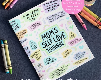 Journal Cover Sublimationsdesign, Journal Cover Sublimation Download, Journal Cover PNG Für Frauen, Mama Selbstliebe PNG, Selbstliebe Sublimation