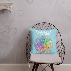 Tabla de sentimientos, Rueda de sentimientos, Almohada de terapia, Decoración de la oficina del psicólogo, Psicólogo escolar, Regalos del psicólogo, Decoración de la oficina del terapeuta