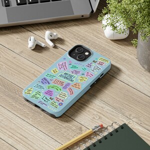 Daily Affirmations Phone Case, Trendy iPhone Case, Trendy iPhone 14 Case Quote Phone Case Aesthetic iPhone 13 Case Trendy Mental Health Gift image 4