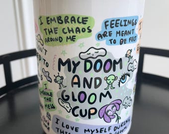 Mental Health Mug, 15oz Daily Affirmations Mug, mental health Awareness, Self Love Gift, Self Care Gift, Gift For Best Friend, Self Care Mug