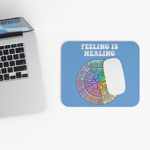 Emotion Wheel, feelings Wheel, Mental Health Mousepad, Inspirational Mouse Pad, Therapist Desk Decor, Gift For Psychologist, Therapist Decor