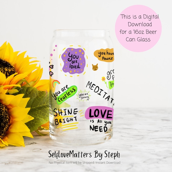 16oz Libbey Glass Can PNG, , 16oz Glass Can Wrap 16oz Glass Can PNG Designs Sublimations Designs, 16oz Libbey Wrap, Positive Gift For her