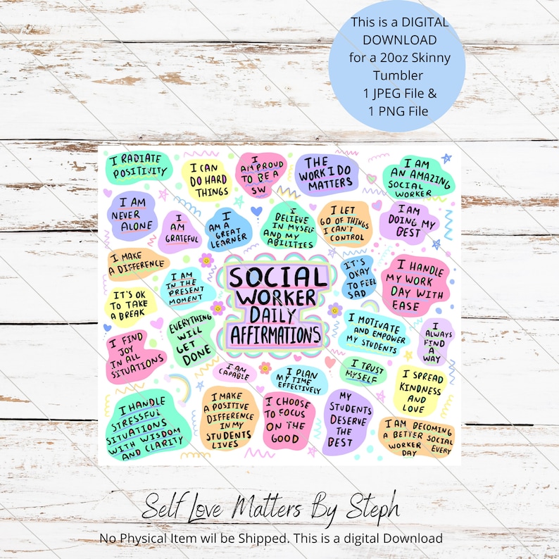 Social Worker Tumbler PNG Social Worker Tumbler Wrap 20 Oz Etsy UK