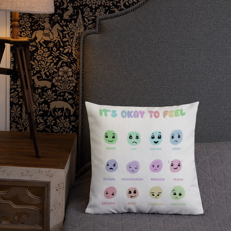Feelings Pillow Therapy Pillow Child Therapy Office Decor Etsy