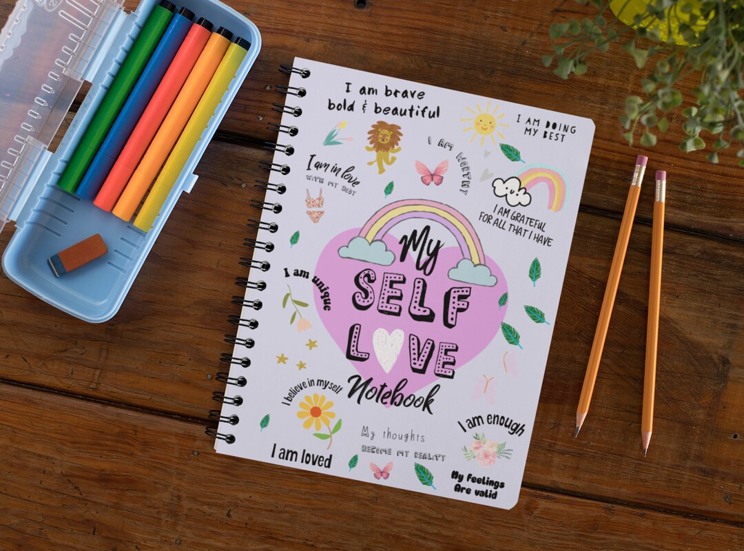 Self Love Notebook, Self Care Journal, Lined Notebook, Positive