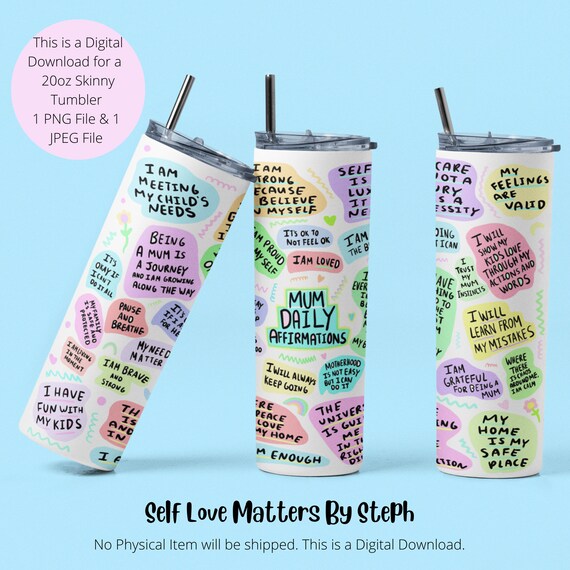 MUM Tumbler Sublimation Design, 20oz Skinny Tumbler Design, Tumbler Sublimation Design 20oz Skinny PNG Digital Download Template Digital