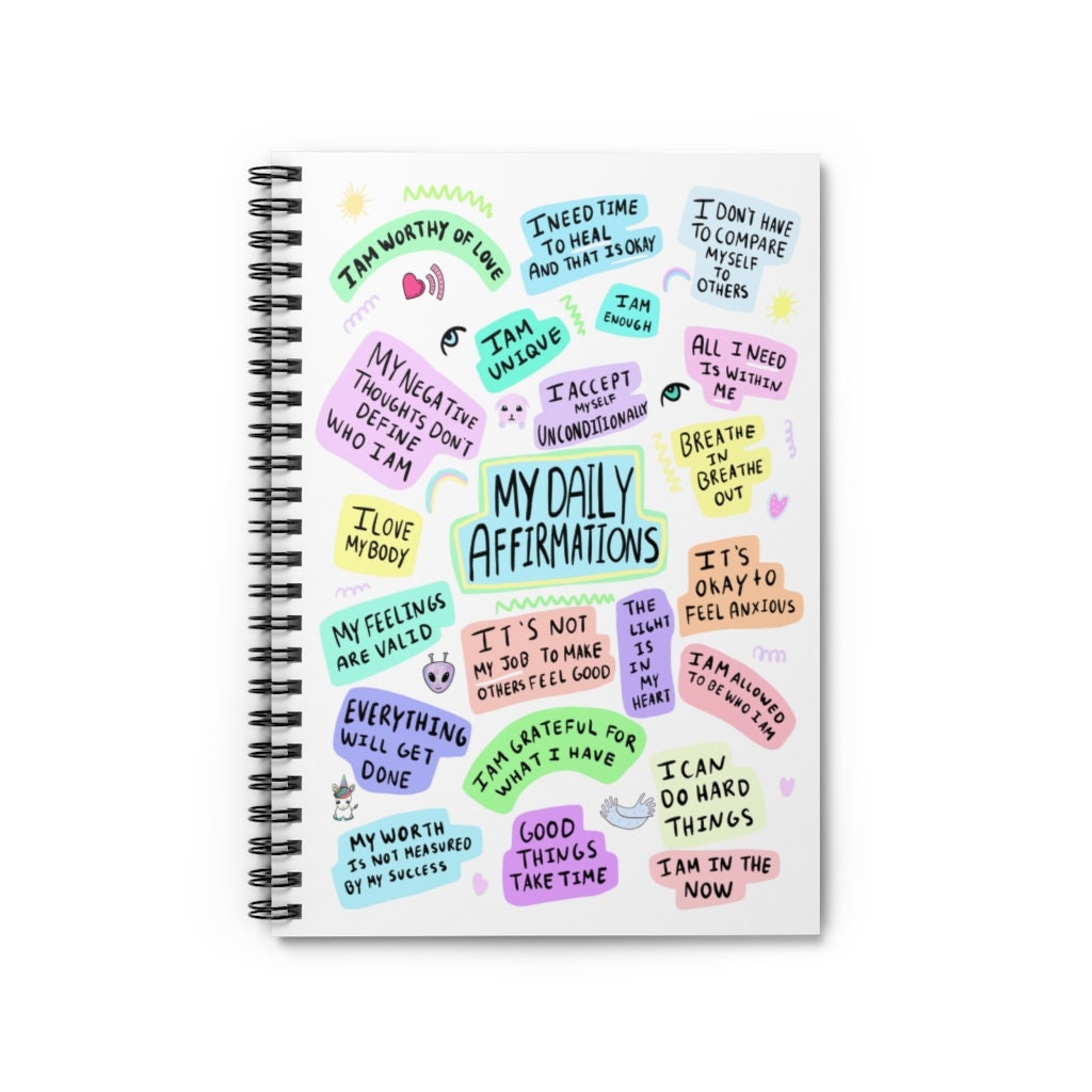 Mental Health Notebook Self Love Notebook Wellness Journal Etsy