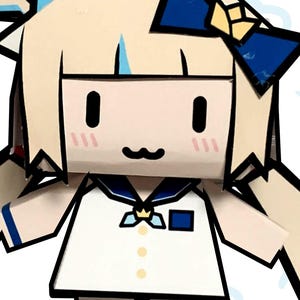 VTuber, SABA , Papercraft , Pepakura, 3D model paper , PDF Template , DIY , A4