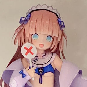 VTuber, MchiKomame , Papercraft , Pepakura, 3D model paper , PDF Template , DIY , A4