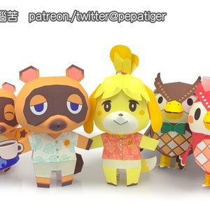 Animal Crossing, Papercraft, Pepakura, carta modello 3D, modello PDF, fai da te, A4