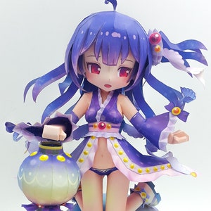 noa , Shironeko , Papercraft , Pepakura, 3D model paper , PDF Template , DIY , A4