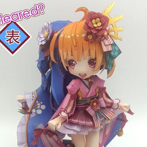 セツナとトワ , Shironeko , Papercraft , Pepakura, 3D model paper , PDF Template , DIY , A4