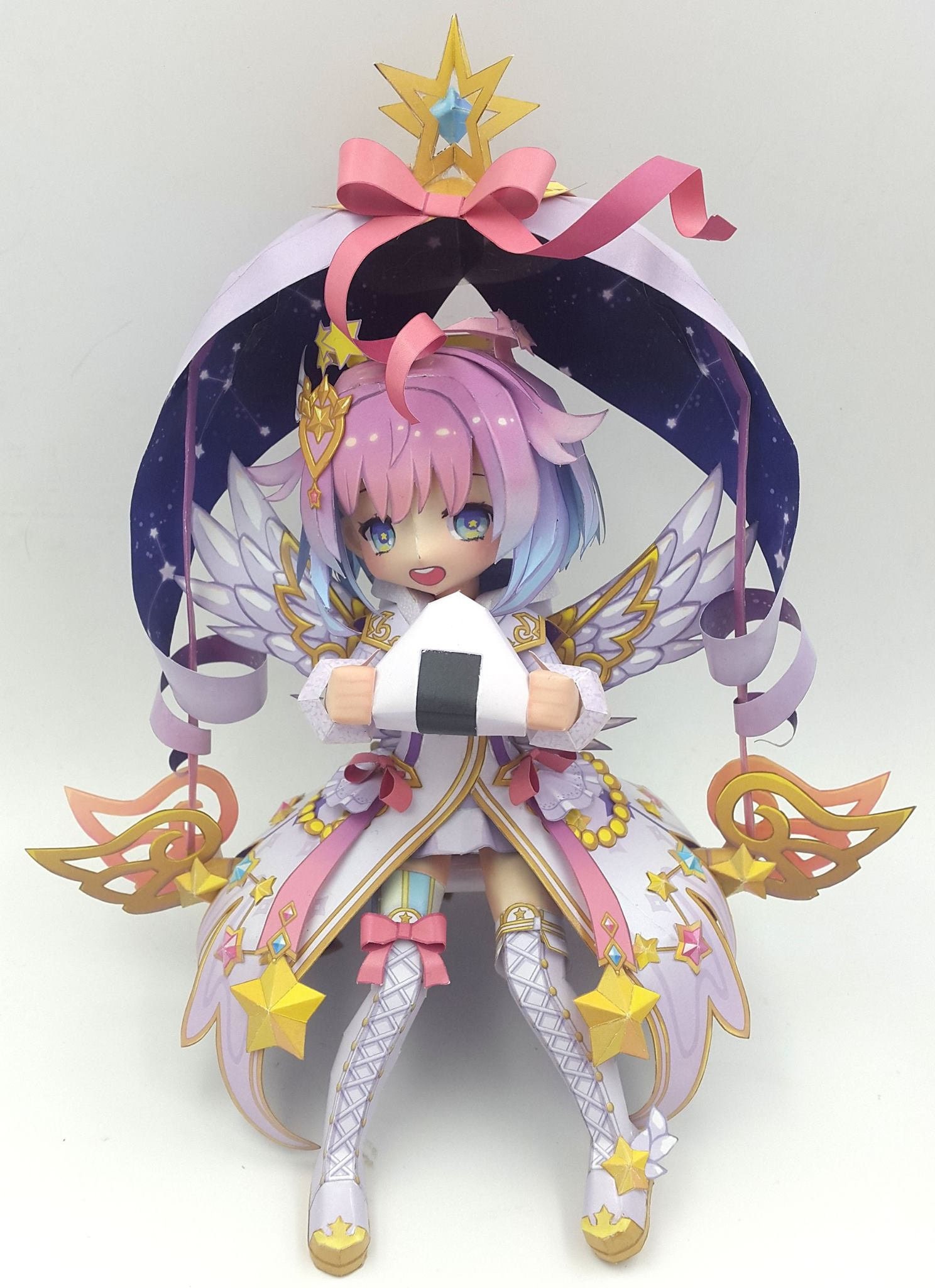 ルカ、白猫、ペーパークラフト、ペパクラ、3Dモデル用紙、PDF