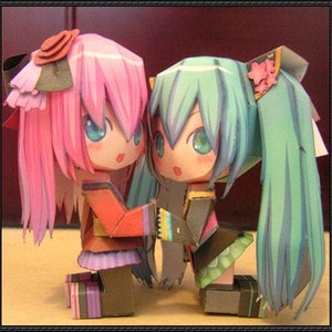 mikuluka , Papercraft , Pepakura, 3D Modellpapier , jpg Template , DIY , A4