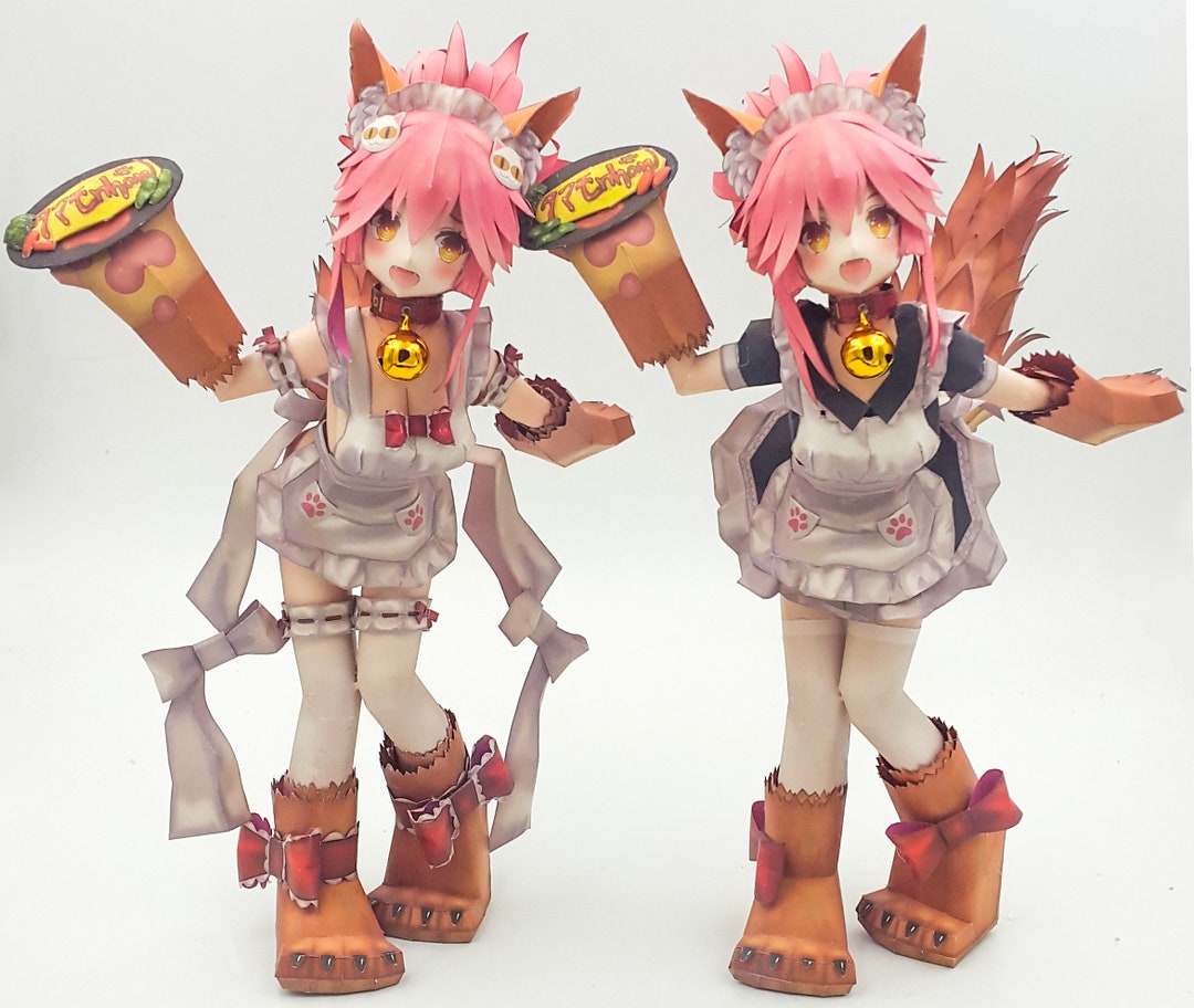 Fate Grand Order, Tamamo Cat ,FGO, Papercraft , Pepakura, 3D Model