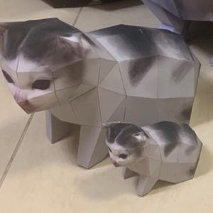 Big Memes Cat ,baby Kitler Cat 1:1 & Mini , Memes , Papercraft , PDF ...