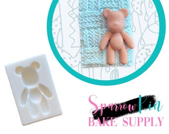 PLAIN TEDDY BEAR Silicone Mold | Neutral Theme | Baby Shower | Bearly | Chocolate | Fondant | Resin | Clay |