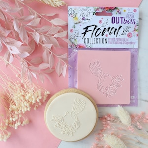 FLORAL HUMMINGBIRD Outboss Floral Collection By Sweet Stamp