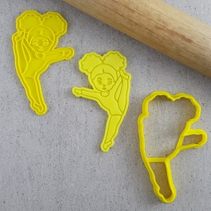 GYMNASTIC GIRL 201 Custom Cookie Cutter & Embosser