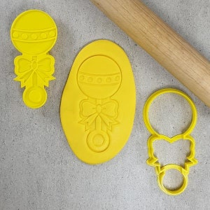 BABY RATTLE Custom Cookie Cutter & Embosser