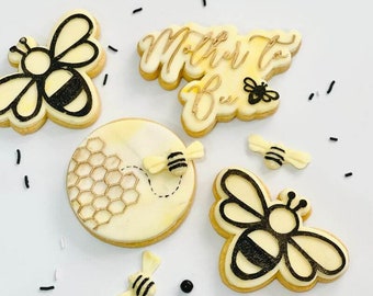 MOTHER TO BEE Baby Shower Lissie Lou Fondant Cutter And Stamp