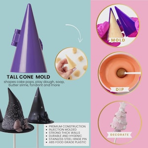 TALL POINTY CONE / Witch Hat My Little Cake Pop Mold