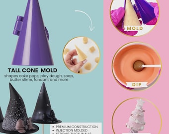TALL POINTY CONE / Witch Hat My Little Cake Pop Mold