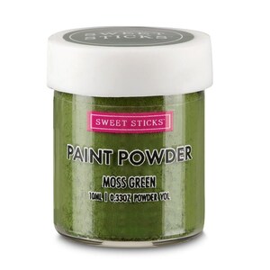 MOSS GREEN PAINT POWDEr Edible Art Paint Sweet Sticks