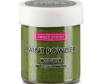 MOSS GREEN PAINT POWDEr Edible Art Paint Sweet Sticks