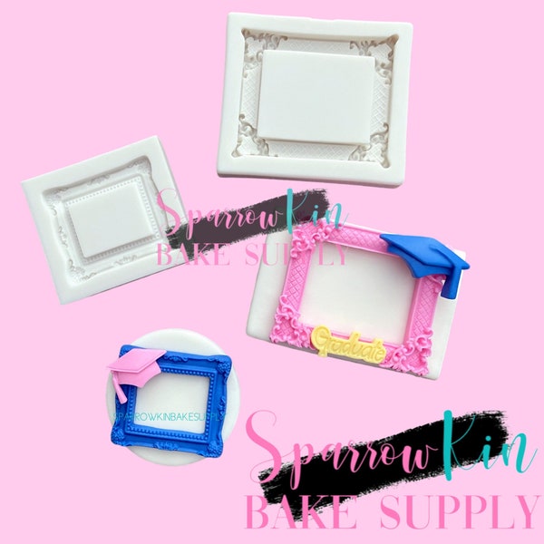 SQUARE FRAMES Silicone Mold Perfect for Graduation Diploma Treats