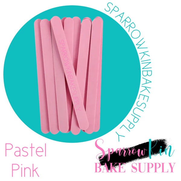 PASTEL PINK Cakesicle/ Popsicle Sticks 12pk