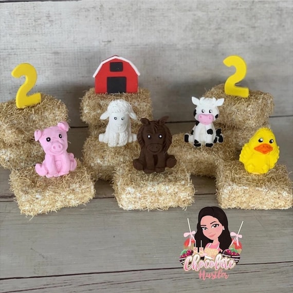 Stampi In Silicone Per Torte E Decorazioni - Set 2 Pezzi Con 16 Forme Animali Della Fattoria, Per Fondente, Cioccolato, Resina E Argilla