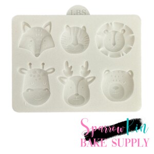 6pc Animal Theme Silicone Mold